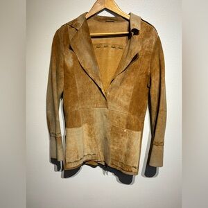 Wilsons Leather Two-Tone Suede Blazer